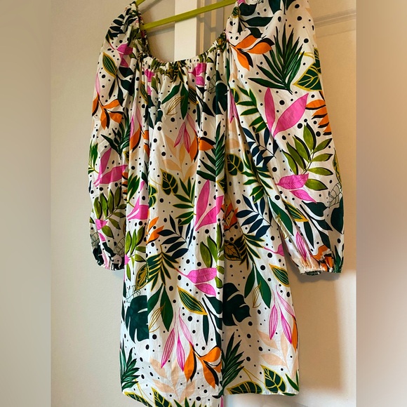 Eloquii Tropical Print / Polka Dot Top/ Dress - Picture 1 of 5